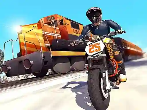 Trail Bike vs Train Race — 無料オンラインゲーム