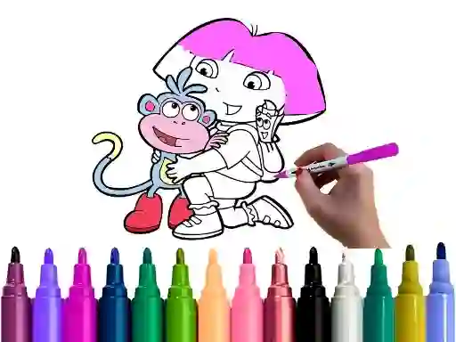 Dora Coloring Fun Time — 無料オンラインゲーム