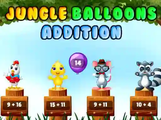 Jungle Balloons Addition — 無料オンラインゲーム