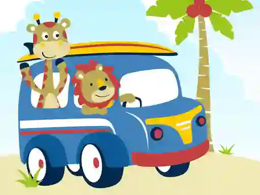 Cute animals with cars difference — 無料オンラインゲーム