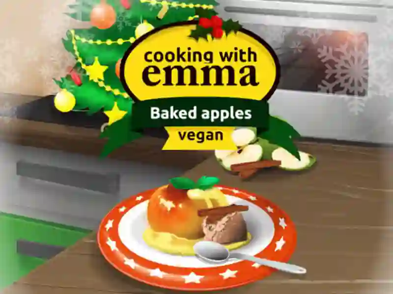 Cooking with Emma Baked Apples vegan — 無料オンラインゲーム