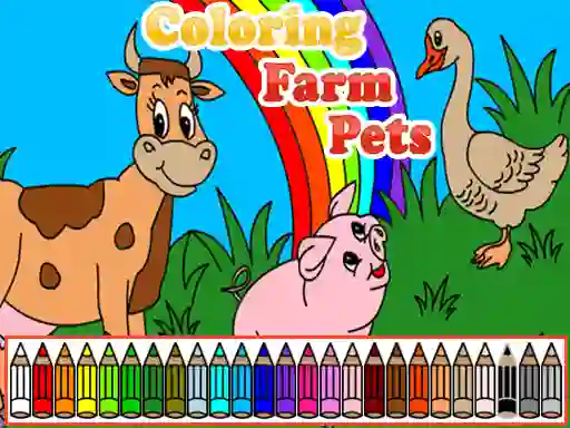 Coloring Farm Pets — 無料オンラインゲーム