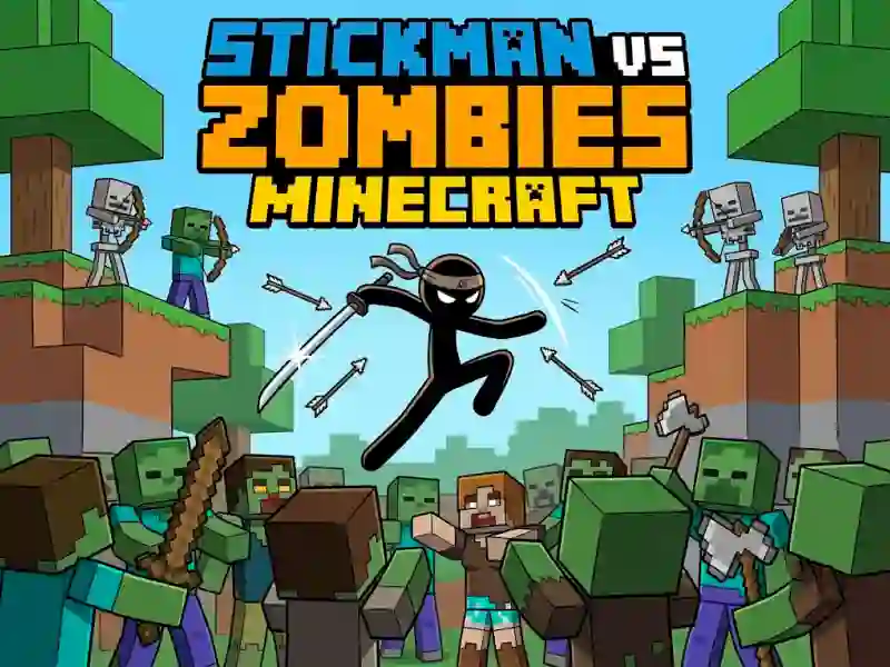 Stickman vs Zombies Minecraft — 無料オンラインゲーム
