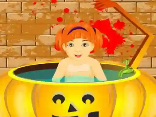 ゲームLittle Baby Halloween Bathingオンライン
