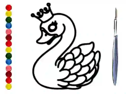Back To School: Swan Coloring Book — 無料オンラインゲーム