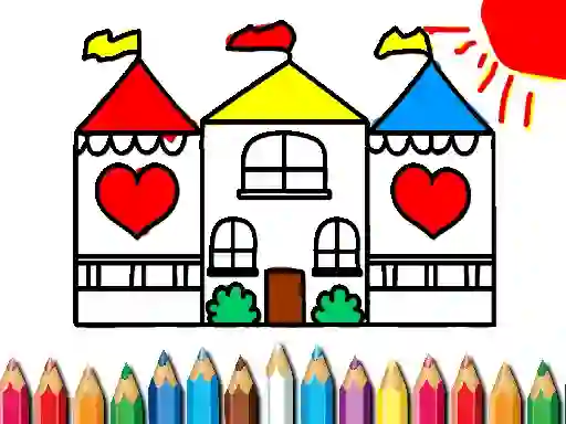 Back To School Coloring Book DOLL HOUS — 無料オンラインゲーム