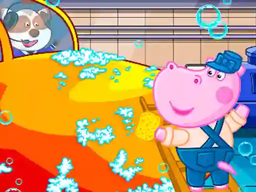 Hippo Car Service Station — 無料オンラインゲーム