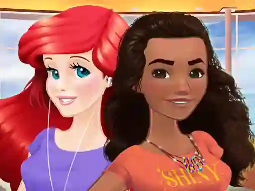 Ariel and Moana Princess on Vacation — 無料オンラインゲーム