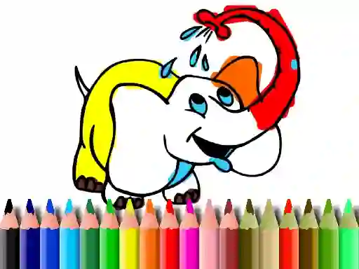 Back To School: Elephant coloring — 無料オンラインゲーム