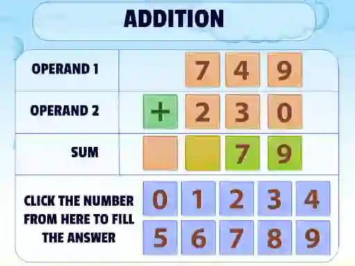Addition Practice — 無料オンラインゲーム