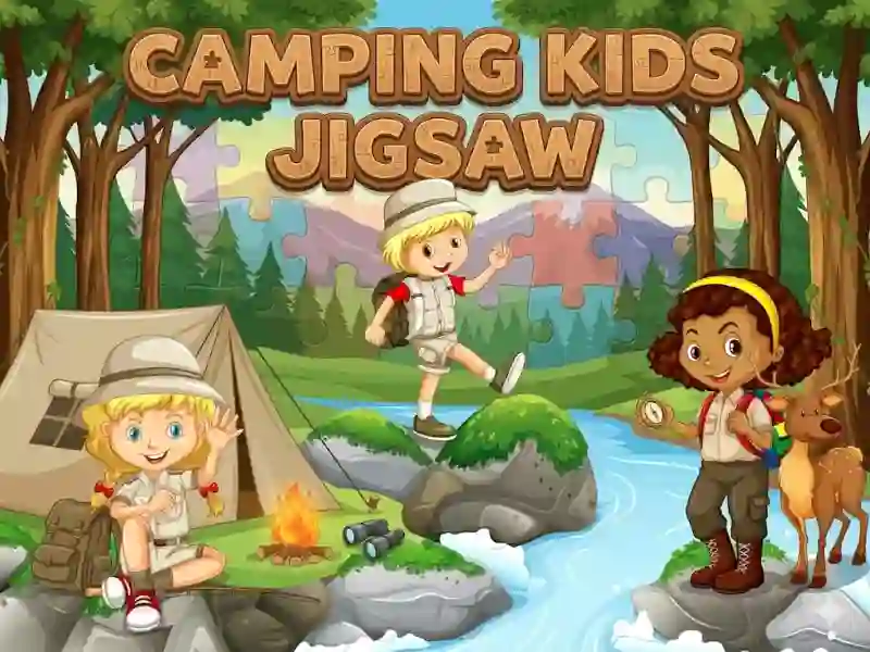 ゲームCamping kids jigsawオンライン