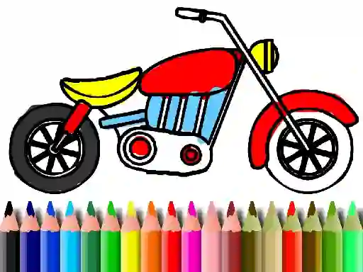 Back To School: Motorbike Coloring — 無料オンラインゲーム