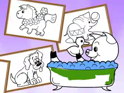 Cartoon Coloring for Kids Animals — 無料オンラインゲーム