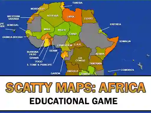 Scatty Maps Africa — 無料オンラインゲーム
