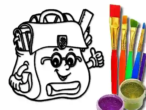 Back To School: School Bag Coloring Book — 無料オンラインゲーム