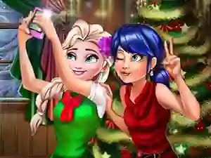Ladybug And Elsa Xmas Selfie — 無料オンラインゲーム