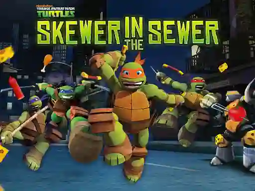 Teenage Mutant Ninja Turtles: Skewer in the Sewer — 無料オンラインゲーム