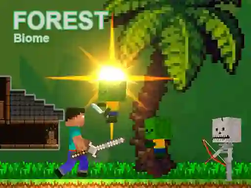 ゲームNoob vs Zombies - Forest biomeオンライン