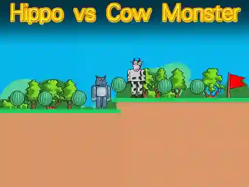 Hippo vs Cow Monster — 無料オンラインゲーム