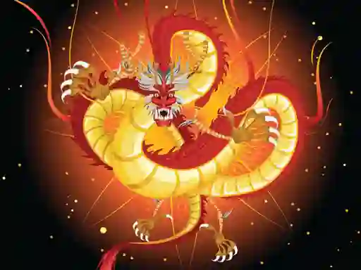 ゲームChinese Dragons Coloringオンライン
