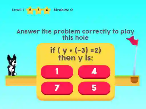 MathPup Golf 4 Algebra — 無料オンラインゲーム