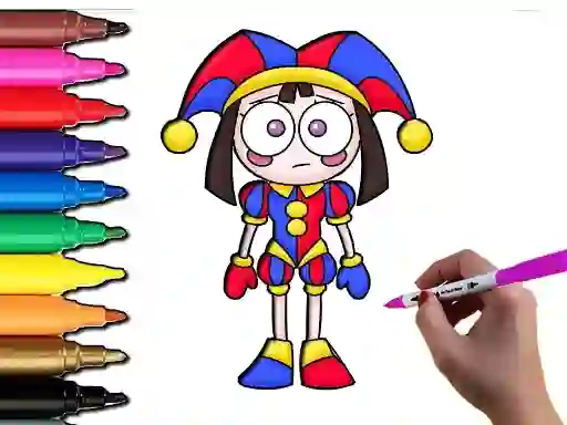 Pomni Coloring Time — 無料オンラインゲーム