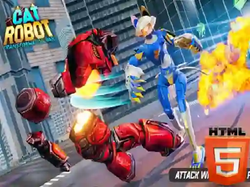 Cat Robot Transform War — 無料オンラインゲーム