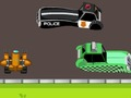 ゲーム交差点に立つロボット オンライン