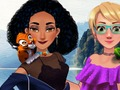 ゲームキャンプ場のジャスミンとラプンツェル オンライン