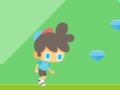ゲーム帽子の少年が走るオンライン