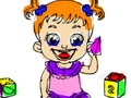 ゲーム学校へ戻る：赤ちゃん人形の塗り絵オンライン