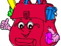 ゲーム学校へ戻る：スクールバッグ塗り絵ブックオンライン