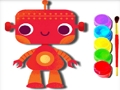 ゲーム学校に戻る：ロボット塗り絵ブックオンライン