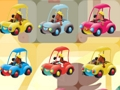 ゲームかわいい子犬の車のマッチ3オンライン