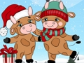 ゲームかわいいクリスマスの雄牛の違い オンライン
