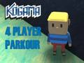 ゲームKogama 4人のプレイヤーパルクールオンライン