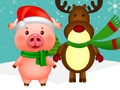 ゲームクリスマスの動物 オンライン