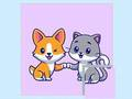 ゲーム猫と犬のパズルオンライン