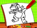 ゲーム子供のための簡単な恐竜の塗り絵オンライン