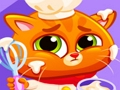 ゲームレストランでの素敵なバーチャルキャット オンライン