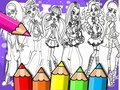 ゲームモンスター・ハイの塗り絵 オンライン