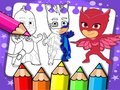 ゲームパジャマスクの塗り絵 オンライン