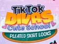 ゲームTikTok Divasのキュートなスクールプリーツスカートのルックス オンライン