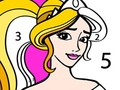ゲーム数字によるプリンセスぬりえ オンライン