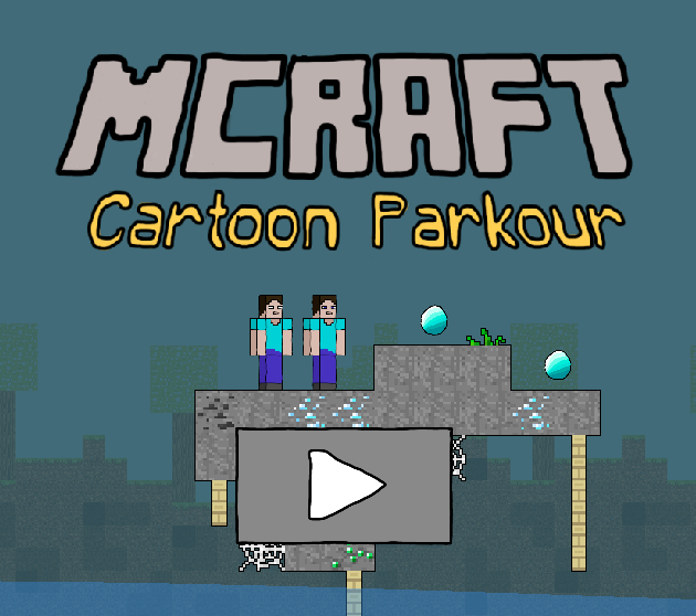 ゲームMcraftの漫画のパルクール オンライン