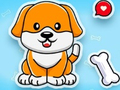ゲーム塗り絵: かわいい犬 オンライン