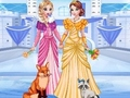 ゲームエルサとアナの氷のドレスアップ オンライン