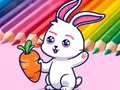 ゲームぬり絵：ニンジンを引き上げるウサギ オンライン
