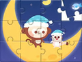 ゲームジグソーパズル: 月と猿 オンライン