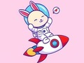 ゲーム塗り絵: ウサギの宇宙飛行士 オンライン